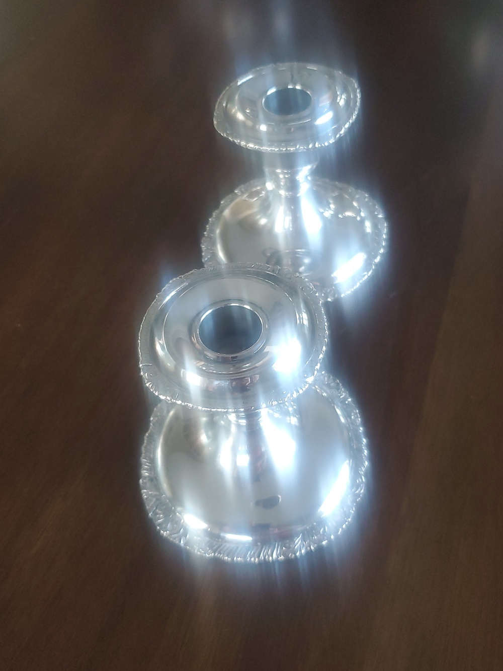 Updated PictureVintage Silver -Plated Candlestick Holders-Made In CanadaSet Of 2